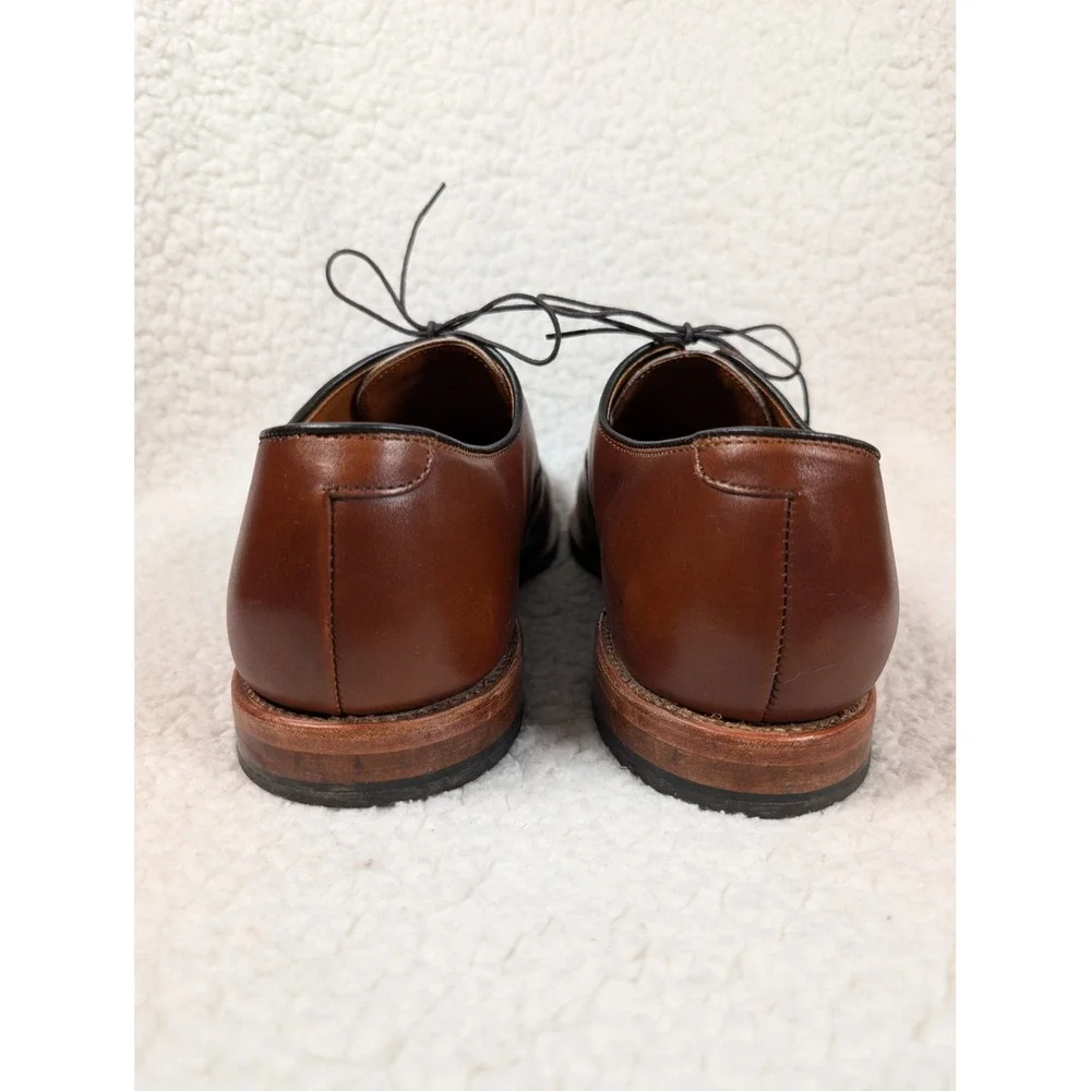 Allen Edmonds Dryden Brown Leather Medallion Cap Toe Oxford Shoes Mens 12 D 1842